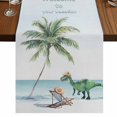 thumbnail image 1 of Table Runners 60 Inches Long Dress Scarves, Coastal Farmhouse Kitchen/Dining Table Runner, Small Coffee Tablerunners, Summer Beach Nautical Ocean Palm Tree 13x60 Inch, 1 of 9