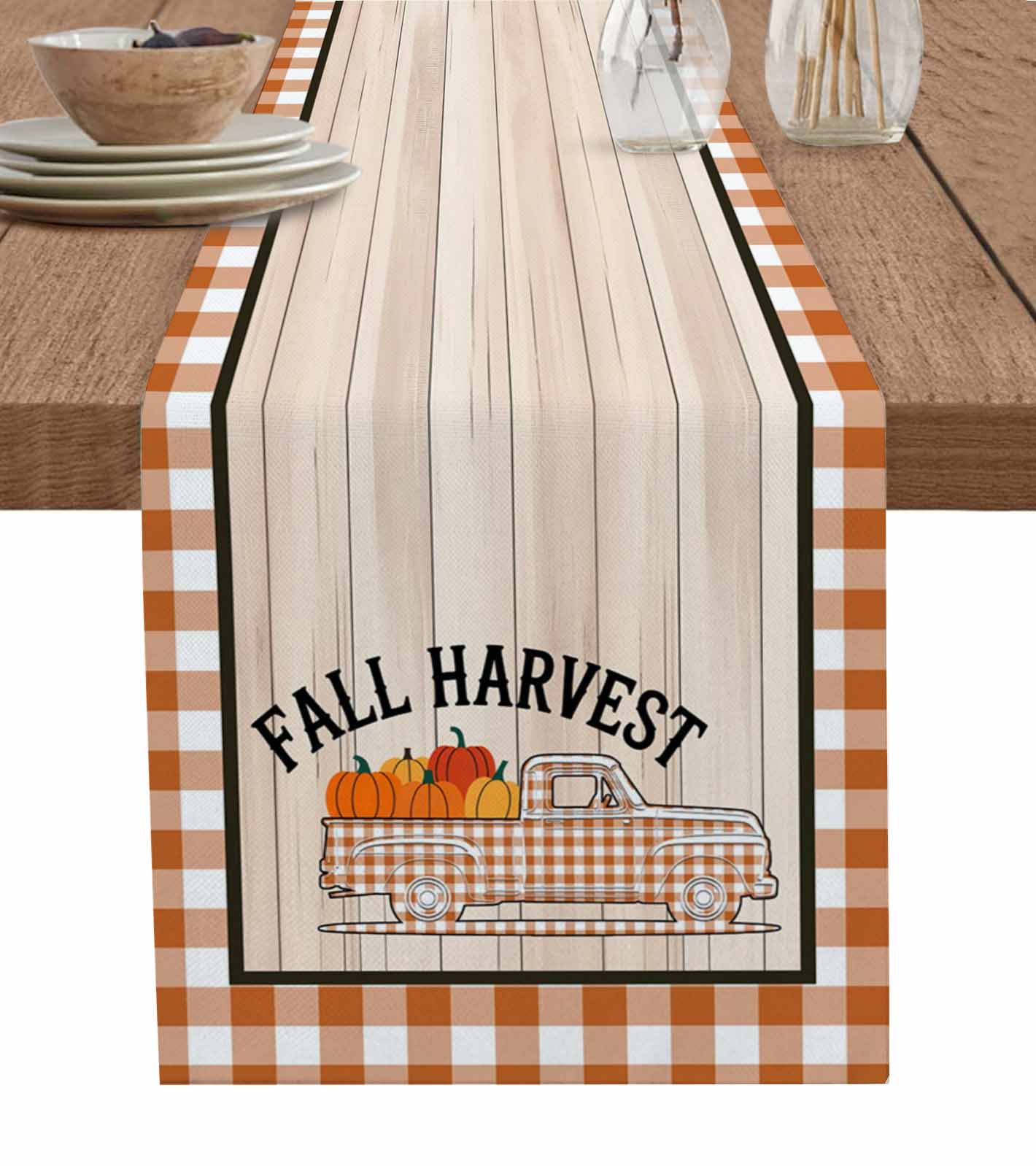 Table Runners 60 Inches Long Dress Scarves, Fall Country Pumpkins ...