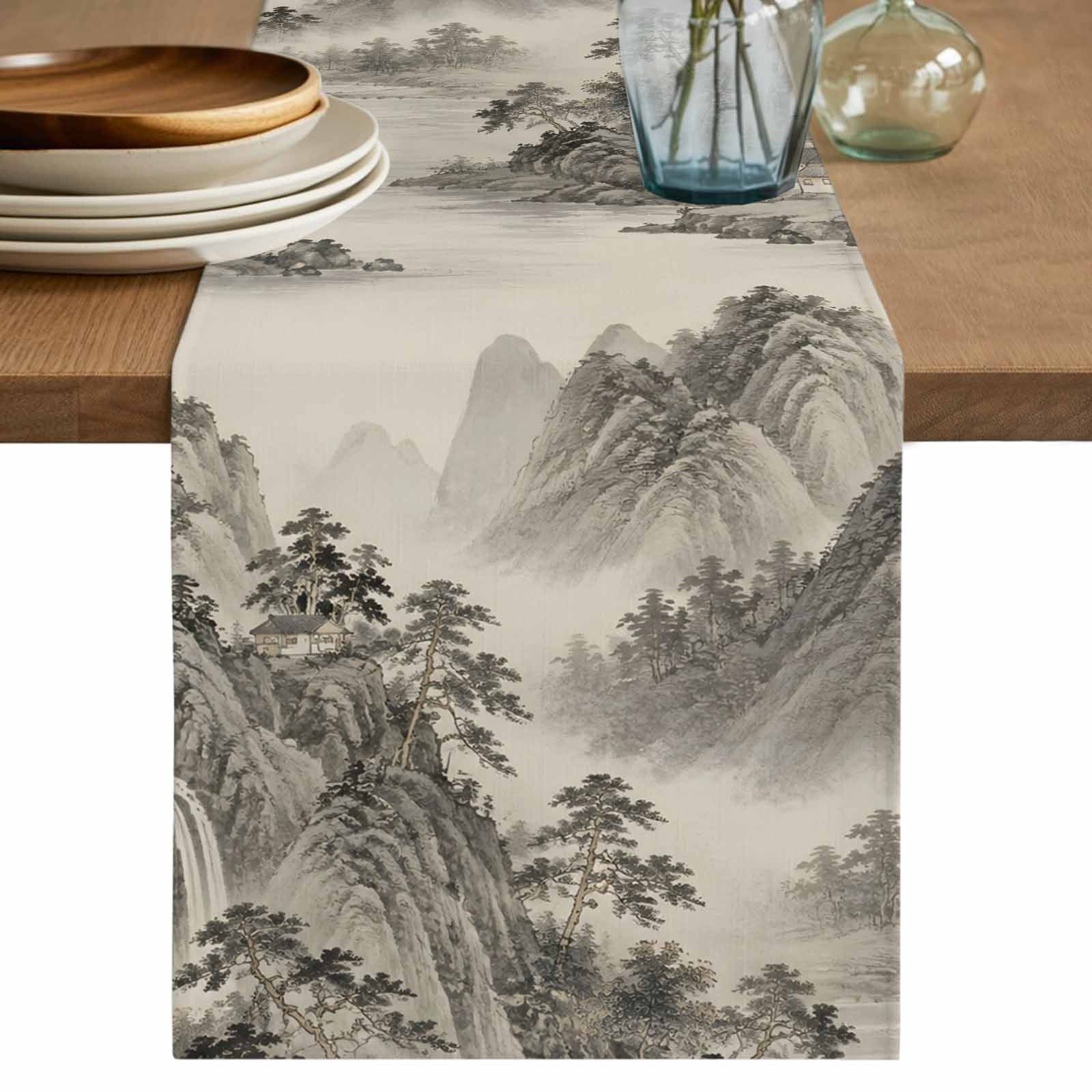 Table Runners 60 Inches Long Dress Scarves, Oriental Style Farmhouse ...