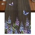 thumbnail image 1 of Table Runners 60 Inches Long Dress Scarves, Purple Flowers Farmhouse Kitchen/Dining Table Runner, Small Coffee Tablerunners, Weeping Spring Floral Bicycle Wooden Farmhouse 13x60 Inch, 1 of 9