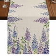 thumbnail image 1 of Table Runners 60 Inches Long Dress Scarves, Purple Flowers Farmhouse Kitchen/Dining Table Runner, Small Coffee Tablerunners, Weeping Spring Floral Rustic Pastoral 13x60 Inch, 1 of 9