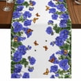 thumbnail image 1 of Table Runners 60 Inches Long Dress Scarves, Purple Spring Floral Farmhouse Kitchen/Dining Table Runner, Small Coffee Tablerunners, Butterfly Farmhouse 13x60 Inch, 1 of 9