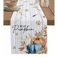 thumbnail image 1 of Table Runners 60 Inches Long Dress Scarves, Retro Fall Wheat Farmhouse Kitchen/Dining Table Runner, Small Coffee Tablerunners, Thanksgiving Pumpkin Leaves Wood Grain 13x60 Inch, 1 of 7