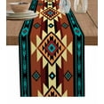 thumbnail image 1 of Table Runners 60 Inches Long Dress Scarves, Turquoise Red Farmhouse Kitchen/Dining Table Runner, Small Coffee Tablerunners, Southwest American Native Abstract Pattern 13x60 Inch, 1 of 7