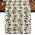 thumbnail image 1 of Table Runners 60 Inches Long Dress Scarves, Yellow Floral Farmhouse Kitchen/Dining Table Runner, Small Coffee Tablerunners, Abstract Watercolor Flower Leaf Plant 13x60 Inch, 1 of 9