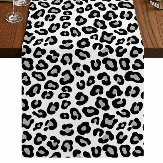 Table Runners 70 Inches Long Dress Scarves, Black Abstract Art Farmhouse Coffee/Dining/Kitchen Table Decor, Holiday Table Runner, Elegant Modern Art Luxury 13x70 Inch