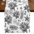 thumbnail image 1 of Table Runners 70 Inches Long Dress Scarves, Black Coastal Farmhouse Coffee/Dining/Kitchen Table Decor, Holiday Table Runner, Coral Starfish Seaside Summer Beach 13x70 Inch, 1 of 9