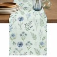 thumbnail image 1 of Table Runners 70 Inches Long Dress Scarves, Blue Floral Spring Farmhouse Coffee/Dining/Kitchen Table Decor, Holiday Table Runner, Sage Green Farmhouse Botanical Chic 13x70 Inch, 1 of 9