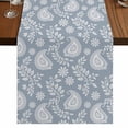 thumbnail image 1 of Table Runners 70 Inches Long Dress Scarves, Blue Paisley Farmhouse Coffee/Dining/Kitchen Table Decor, Holiday Table Runner, Ethnic Vintage Floral Botanical Abstract 13x70 Inch, 1 of 9