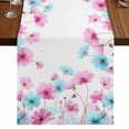 thumbnail image 1 of Table Runners 70 Inches Long Dress Scarves, Blue Pink Flowers Farmhouse Coffee/Dining/Kitchen Table Decor, Holiday Table Runner, Spring Garden Floral Watercolor 13x70 Inch, 1 of 9