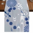 thumbnail image 1 of Table Runners 70 Inches Long Dress Scarves, Blue White Floral Farmhouse Coffee/Dining/Kitchen Table Decor, Holiday Table Runner, Spring Botanical Leaves Farmhouse 13x70 Inch, 1 of 9