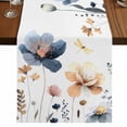 thumbnail image 1 of Table Runners 70 Inches Long Dress Scarves, Blue Yellow Flowers Farmhouse Coffee/Dining/Kitchen Table Decor, Holiday Table Runner, Spring Summer Garden Wildflowers 13x70 Inch, 1 of 9