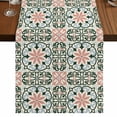 thumbnail image 1 of Table Runners 70 Inches Long Dress Scarves, Boho Flowers Farmhouse Coffee/Dining/Kitchen Table Decor, Holiday Table Runner, Farmhouse Abstract Geometric Patterned 13x70 Inch, 1 of 9