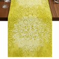 thumbnail image 1 of Table Runners 70 Inches Long Dress Scarves, Boho Flowers Farmhouse Coffee/Dining/Kitchen Table Decor, Holiday Table Runner, Yellow Floral Vintage Bohemian Watercolor 13x70 Inch, 1 of 9