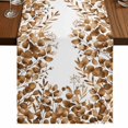 thumbnail image 1 of Table Runners 70 Inches Long Dress Scarves, Brown Eucalyptus Leaves Farmhouse Coffee/Dining/Kitchen Table Decor, Holiday Table Runner, Spring Summer Botanical 13x70 Inch, 1 of 9