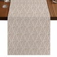 thumbnail image 1 of Table Runners 70 Inches Long Dress Scarves, Brown Farmhouse Coffee/Dining/Kitchen Table Decor, Holiday Table Runner, Modern Abstract Art Farmhouse 13x70 Inch, 1 of 9