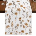 thumbnail image 1 of Table Runners 70 Inches Long Dress Scarves, Brown Spring Floral Farmhouse Coffee/Dining/Kitchen Table Decor, Holiday Table Runner, Flowers Leaves Elegant Pastoral 13x70 Inch, 1 of 9