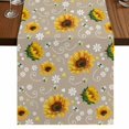 thumbnail image 1 of Table Runners 70 Inches Long Dress Scarves, Brown Yellow Sunflower Farmhouse Coffee/Dining/Kitchen Table Decor, Holiday Table Runner, Summer Botanical Farmhouse Floral 13x70 Inch, 1 of 9