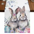 thumbnail image 1 of Table Runners 70 Inches Long Dress Scarves, Bunny Easter Farmhouse Coffee/Dining/Kitchen Table Decor, Holiday Table Runner, Eucalyptus Leaves Spring Floral Eggs Weeping 13x70 Inch, 1 of 9
