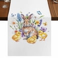 thumbnail image 1 of Table Runners 70 Inches Long Dress Scarves, Bunny Easter Farmhouse Coffee/Dining/Kitchen Table Decor, Holiday Table Runner, Spring Floral Elegant Pastoral Butterfly 13x70 Inch, 1 of 9