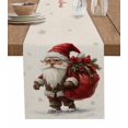 thumbnail image 1 of Table Runners 70 Inches Long Dress Scarves, Christmas Gnomes Farmhouse Coffee/Dining/Kitchen Table Decor, Holiday Table Runner, Snowflake Xmas Red Botanical Rustic 13x70 Inch, 1 of 7