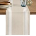 thumbnail image 1 of Table Runners 70 Inches Long Dress Scarves, Cream Striped Farmhouse Coffee/Dining/Kitchen Table Decor, Holiday Table Runner, Farmhouse Beige White Stripes Aesthetics 13x70 Inch, 1 of 9