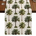 thumbnail image 1 of Table Runners 70 Inches Long Dress Scarves, Date Palm Trees Farmhouse Coffee/Dining/Kitchen Table Decor, Holiday Table Runner, Retro Summer Tropical Trees Plants Beige 13x70 Inch, 1 of 9