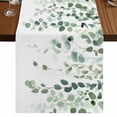 thumbnail image 1 of Table Runners 70 Inches Long Dress Scarves, Eucalyptus Leaf Sage Green Farmhouse Coffee/Dining/Kitchen Table Decor, Holiday Table Runner, Spring Weeping Leaves Botanical 13x70 Inch, 1 of 9