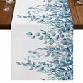 thumbnail image 1 of Table Runners 70 Inches Long Dress Scarves, Eucalyptus Leaves Farmhouse Coffee/Dining/Kitchen Table Decor, Holiday Table Runner, Light Blue Summer Botanical Weeping 13x70 Inch, 1 of 9