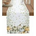 thumbnail image 1 of Table Runners 70 Inches Long Dress Scarves, Fall Pumpkin Farmhouse Coffee/Dining/Kitchen Table Decor, Holiday Table Runner, Green Orange Blue Thanksgiving Leaf Flower 13x70 Inch, 1 of 7