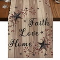 thumbnail image 1 of Table Runners 70 Inches Long Dress Scarves, Farmhouse Star Brown Farmhouse Coffee/Dining/Kitchen Table Decor, Holiday Table Runner, Retro Branches Berry Wooden Grain 13x70 Inch, 1 of 9