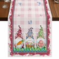 thumbnail image 1 of Table Runners 70 Inches Long Dress Scarves, Gnomes Easter Farmhouse Coffee/Dining/Kitchen Table Decor, Holiday Table Runner, Eggs Tulips Spring Floral Pink Plaid 13x70 Inch, 1 of 9