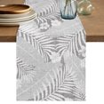 thumbnail image 1 of Table Runners 70 Inches Long Dress Scarves, Gray Palm Tree Farmhouse Coffee/Dining/Kitchen Table Decor, Holiday Table Runner, Summer Tropical Plants Leaves Vintage Flowers 13x70 Inch, 1 of 9
