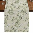thumbnail image 1 of Table Runners 70 Inches Long Dress Scarves, Green Eucalyptus Leaves Farmhouse Coffee/Dining/Kitchen Table Decor, Holiday Table Runner, Spring Watercolor Plant Textured 13x70 Inch, 1 of 9