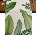 thumbnail image 1 of Table Runners 70 Inches Long Dress Scarves, Green Leaves Farmhouse Coffee/Dining/Kitchen Table Decor, Holiday Table Runner, Tropical Summer Botanical Watercolor Elegant Rustic 13x70 Inch, 1 of 9