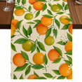thumbnail image 1 of Table Runners 70 Inches Long Dress Scarves, Green Orange Farmhouse Coffee/Dining/Kitchen Table Decor, Holiday Table Runner, Summer Botanical Leaves Watercolor 13x70 Inch, 1 of 9