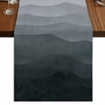 thumbnail image 1 of Table Runners 70 Inches Long Dress Scarves, Grey Coastal Wave Farmhouse Coffee/Dining/Kitchen Table Decor, Holiday Table Runner, Summer Ocean Nautical Beach Ombre 13x70 Inch, 1 of 9