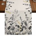 thumbnail image 1 of Table Runners 70 Inches Long Dress Scarves, Grey Eucalyptus Farmhouse Coffee/Dining/Kitchen Table Decor, Holiday Table Runner, Farmhouse Weeping Leaves on Linen 13x70 Inch, 1 of 9