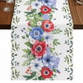 thumbnail image 1 of Table Runners 70 Inches Long Dress Scarves, Independence Day Farmhouse Coffee/Dining/Kitchen Table Decor, Holiday Table Runner, 4th of July Patriotic Flowers Leaves 13x70 Inch, 1 of 9