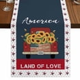 thumbnail image 1 of Table Runners 70 Inches Long Dress Scarves, Independence Day Farmhouse Coffee/Dining/Kitchen Table Decor, Holiday Table Runner, Red Truck USA Flag Star Sunflowers 13x70 Inch, 1 of 9
