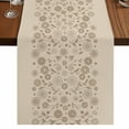 thumbnail image 1 of Table Runners 70 Inches Long Dress Scarves, Japanese Farmhouse Coffee/Dining/Kitchen Table Decor, Holiday Table Runner, Beige Farmhouse Retro Floral Leaf Pattern 13x70 Inch, 1 of 9