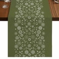 thumbnail image 1 of Table Runners 70 Inches Long Dress Scarves, Japanese Farmhouse Coffee/Dining/Kitchen Table Decor, Holiday Table Runner, Green Rustic Retro Pastoral Floral Leaves 13x70 Inch, 1 of 9
