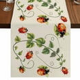 thumbnail image 1 of Table Runners 70 Inches Long Dress Scarves, Ladybugs Eucalyptus Farmhouse Coffee/Dining/Kitchen Table Decor, Holiday Table Runner, Spring Botanical Leaves Green 13x70 Inch, 1 of 9