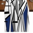 thumbnail image 1 of Table Runners 70 Inches Long Dress Scarves, Navy Blue Black Geometric Farmhouse Coffee/Dining/Kitchen Table Decor, Holiday Table Runner, Abstract Art Modern Line 13x70 Inch, 1 of 9