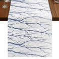 thumbnail image 1 of Table Runners 70 Inches Long Dress Scarves, Navy Blue Branches Farmhouse Coffee/Dining/Kitchen Table Decor, Holiday Table Runner, Modern Abstract Art Forest Silhouettes 13x70 Inch, 1 of 9