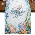 thumbnail image 1 of Table Runners 70 Inches Long Dress Scarves, Octopus Coastal Farmhouse Coffee/Dining/Kitchen Table Decor, Holiday Table Runner, Summer Nautical Starfish Coral Ocean 13x70 Inch, 1 of 9