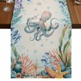 thumbnail image 1 of Table Runners 70 Inches Long Dress Scarves, Octopus Coastal Farmhouse Coffee/Dining/Kitchen Table Decor, Holiday Table Runner, Summer Nautical Starfish Coral Beige 13x70 Inch, 1 of 9