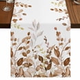 thumbnail image 1 of Table Runners 70 Inches Long Dress Scarves, Orange Brown Eucalyptus Farmhouse Coffee/Dining/Kitchen Table Decor, Holiday Table Runner, Watercolor Spring Weeping Botanical 13x70 Inch, 1 of 9