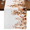 thumbnail image 1 of Table Runners 70 Inches Long Dress Scarves, Orange Eucalyptus Farmhouse Coffee/Dining/Kitchen Table Decor, Holiday Table Runner, Fall Weeping Botanical Leaf Watercolor 13x70 Inch, 1 of 9