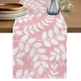 thumbnail image 1 of Table Runners 70 Inches Long Dress Scarves, Pink Leaves Farmhouse Coffee/Dining/Kitchen Table Decor, Holiday Table Runner, Farmhouse Botanical Leaf Branch Vintage Modern 13x70 Inch, 1 of 9